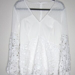 INA white lace top - Size Medium